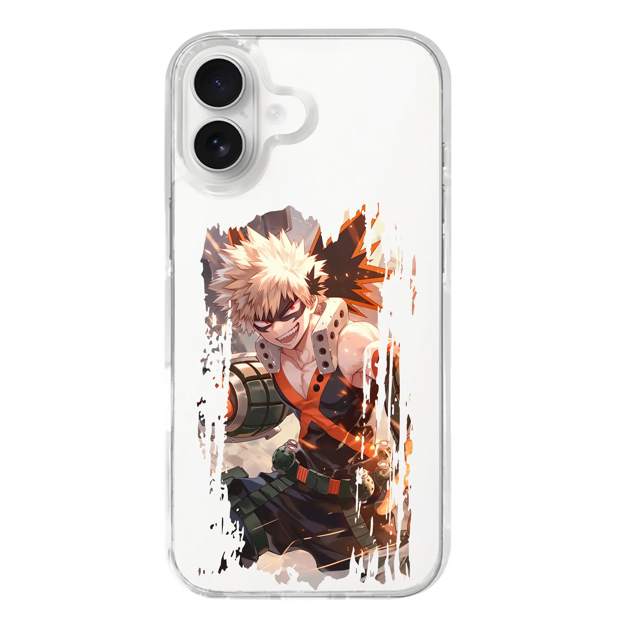 僕のヒーローアカデミア グッズ,爆豪勝己 - iPhone 17シリーズ 透明スマホケース – 薄型・耐衝撃・精密フィット保護カバー